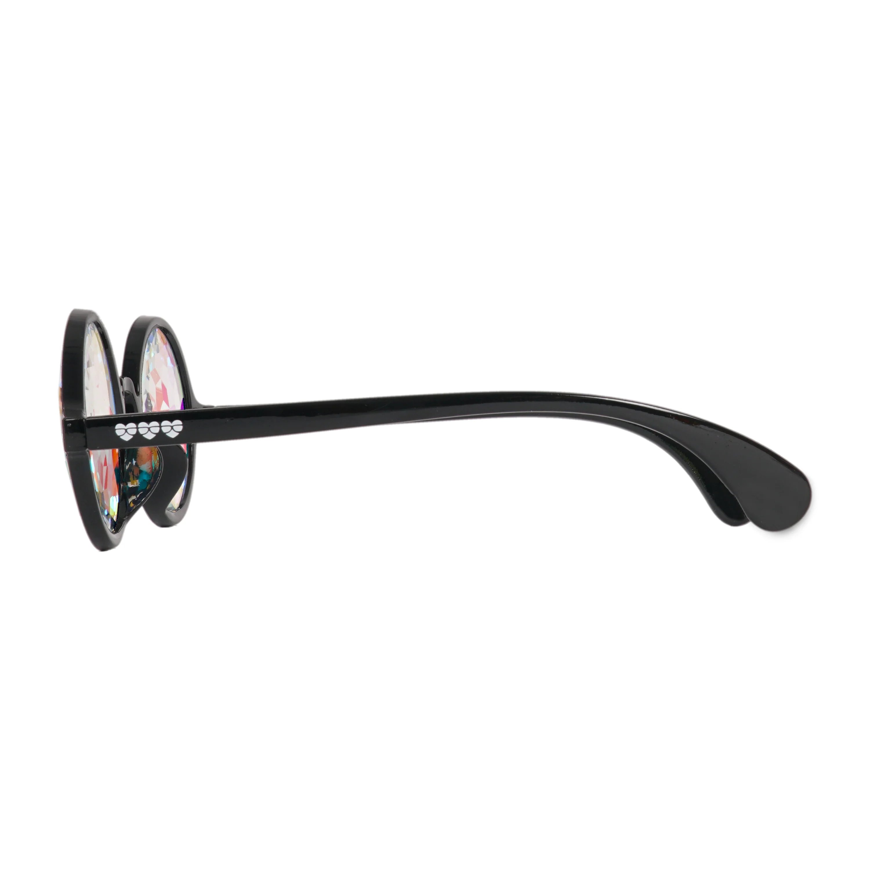 Black Round Kaleidoscope Glasses - Image 3