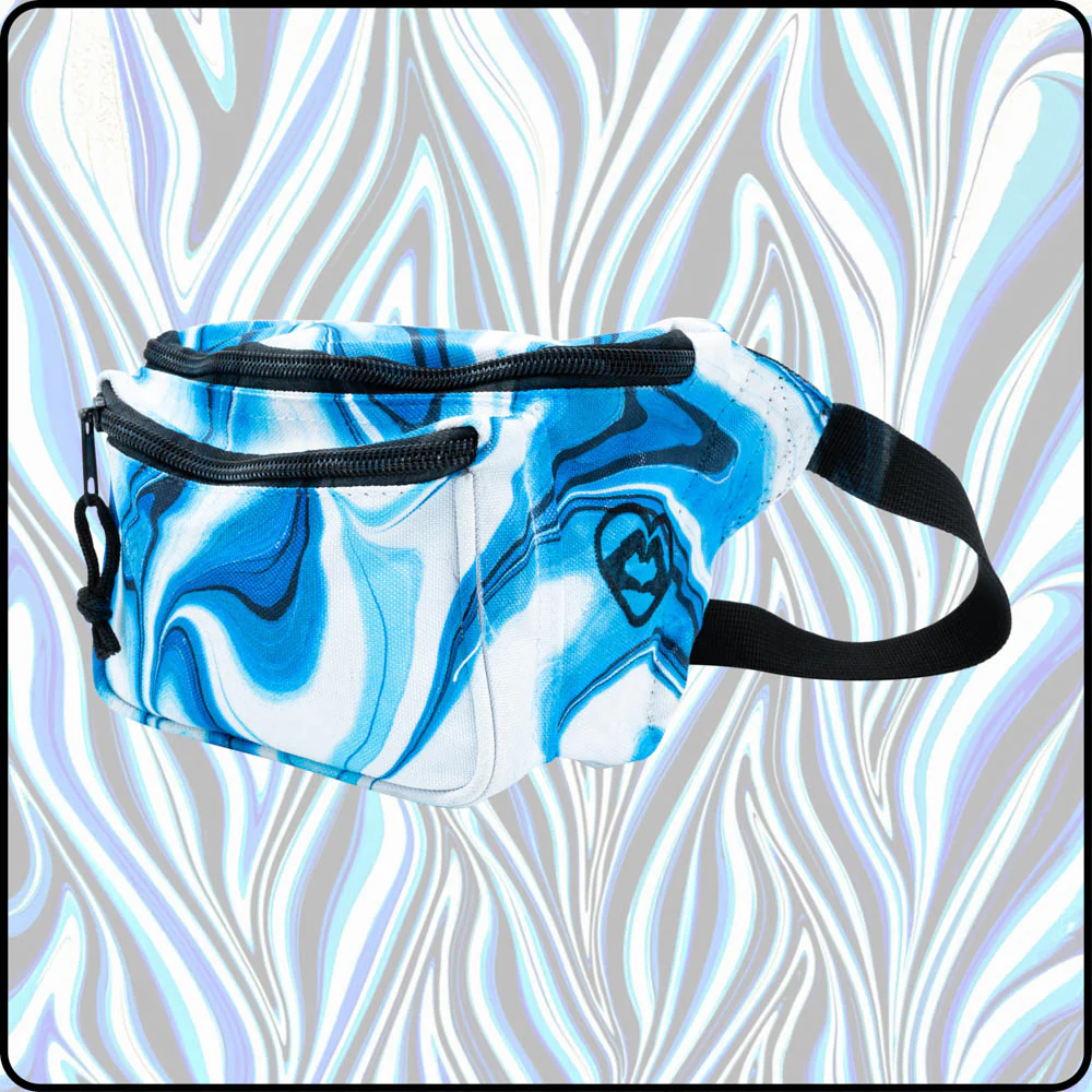 Blue Wave RGB Hydro-Dipped Fanny Pack - Image 2