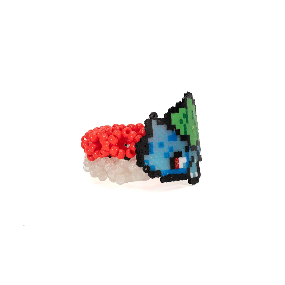 Bulbasaur Kandi Cuff Bracelet - Image 3