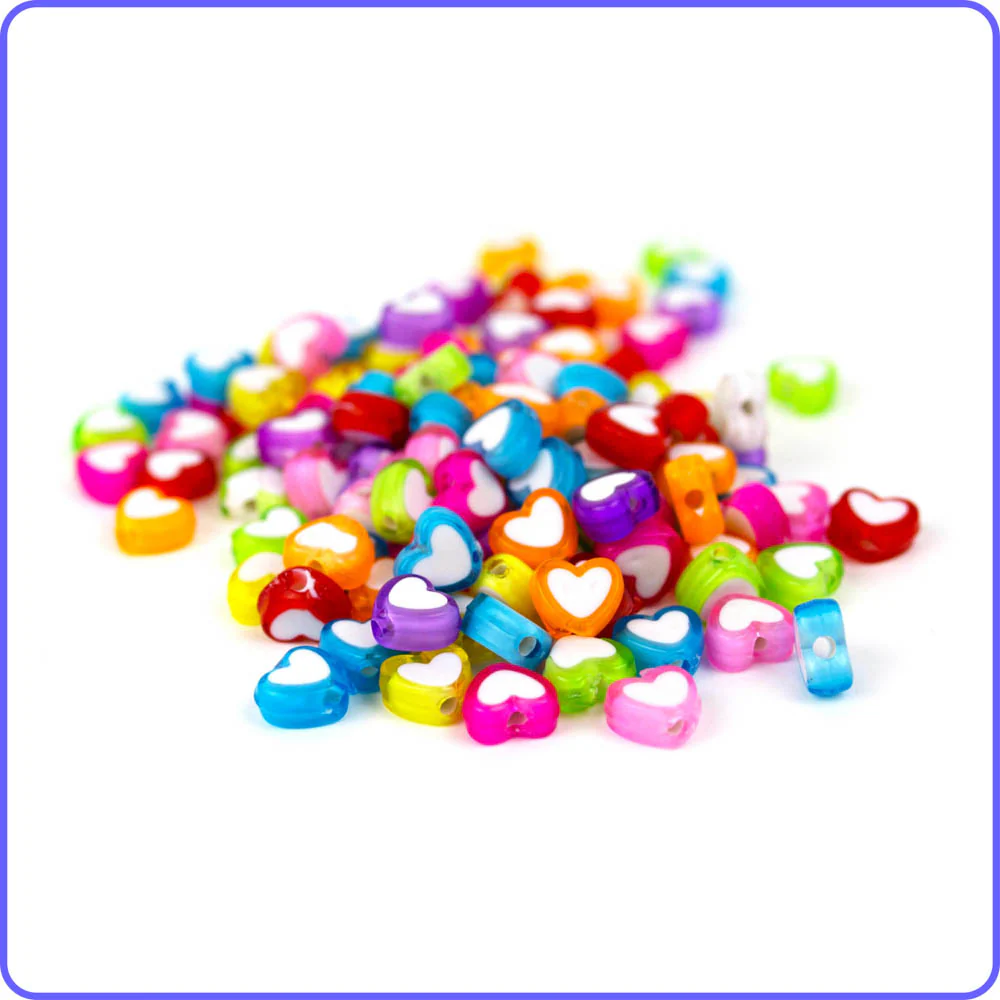 Electric Heart Beads - 125/Pack - Image 2
