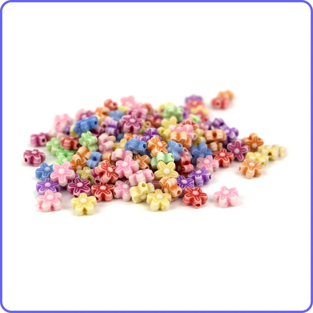 Pastel Daisy Beads - 150/Pack - Image 2