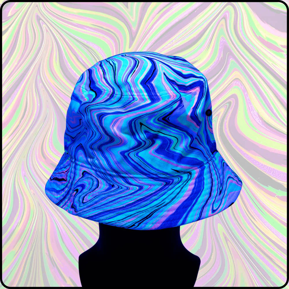 Disco Kitty UV Hydro-Dipped Bucket Hat - Image 6