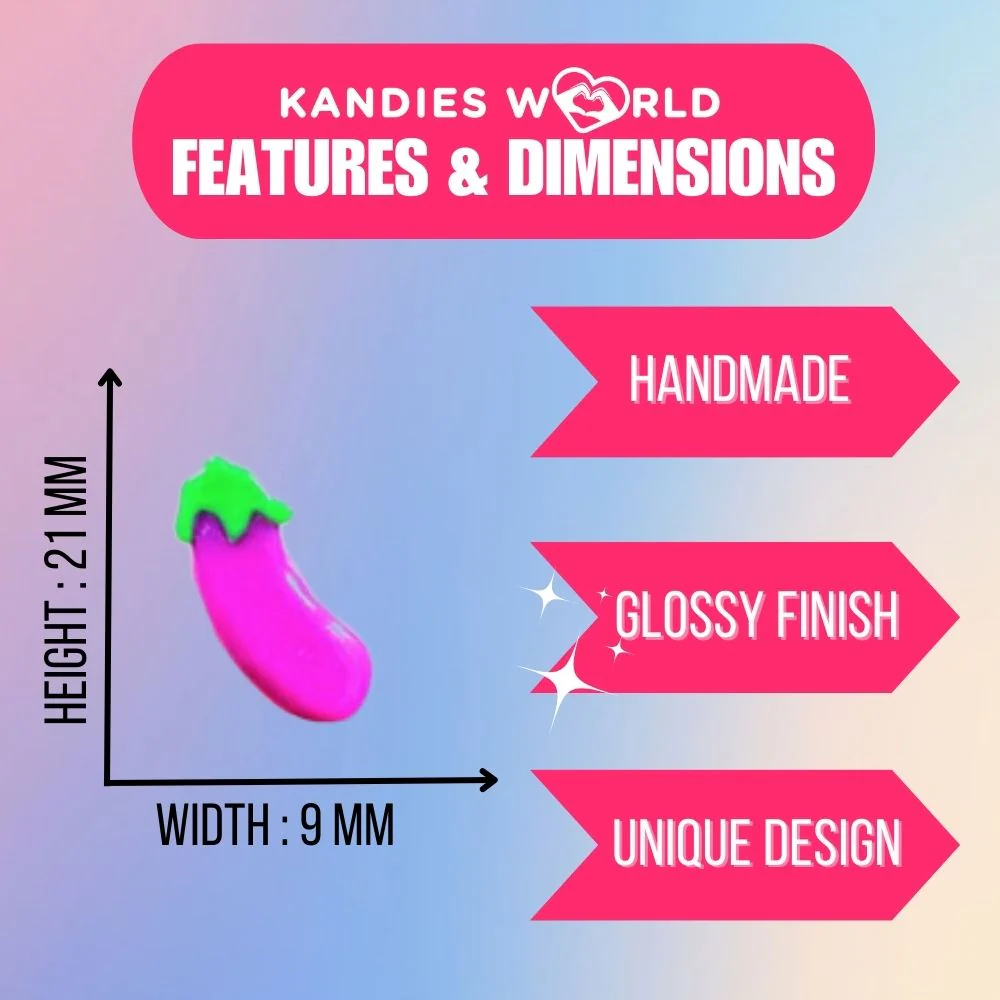 Eggplant Emoji Custom Beads - Image 3