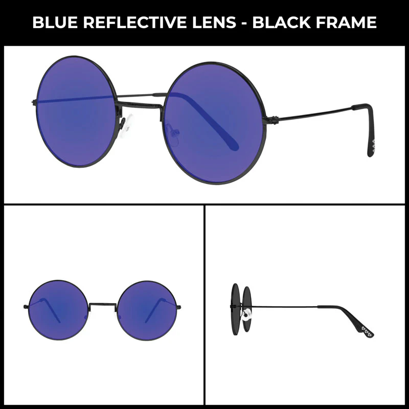 Eye Love Shadez | John Lennon Retro Collection Reflective Round Sunglasses - Image 3