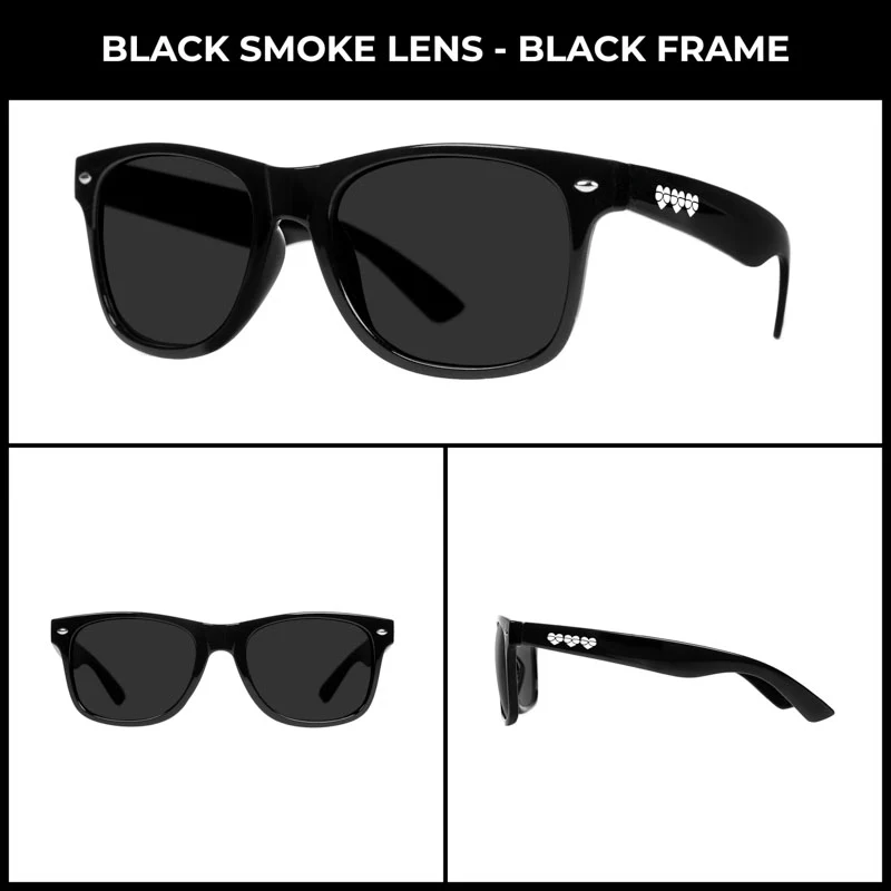 Eye Love Shadez | 80s Vintage Festival Sunglasses | All black - Image 3