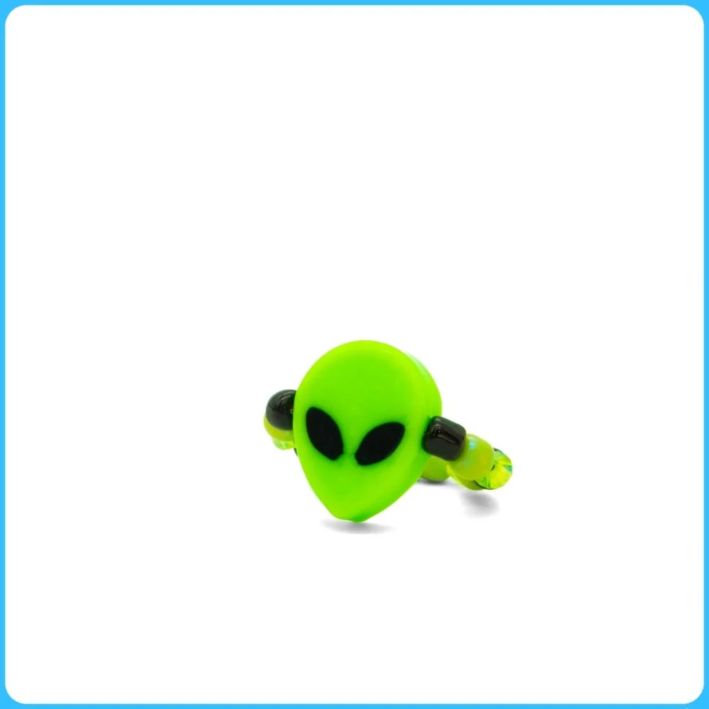 Green Alien Kandi Ring & Bracelet - 2/Pack - Image 3