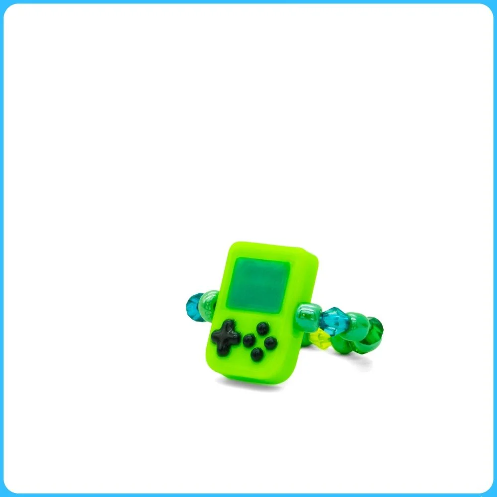 Green Handheld Kandi Ring & Bracelet - 2/Pack - Image 3