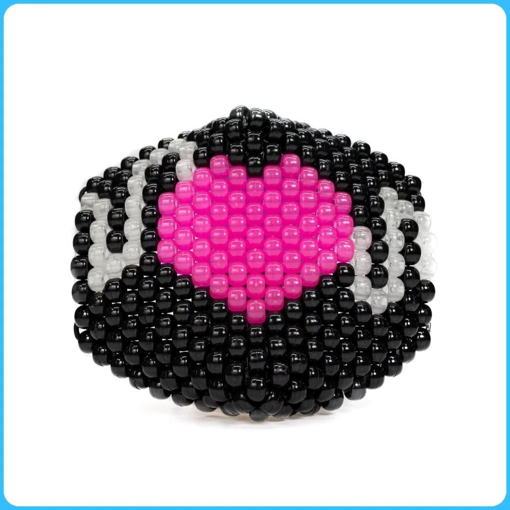 Heartbeat Glow-in-the-Dark Surgical Kandi Mask - Image 3