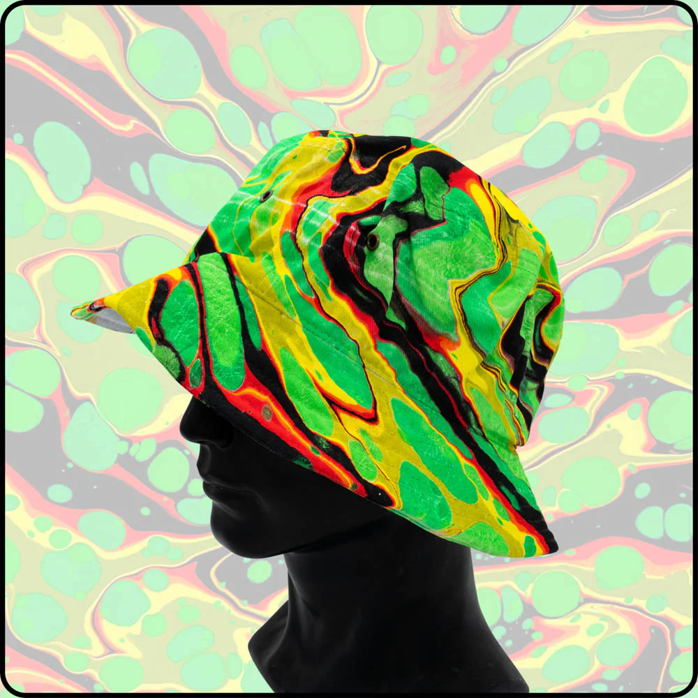 Jurassic Party RGB Hydro-Dipped Bucket Hat - Image 2