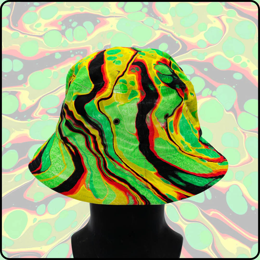Jurassic Party RGB Hydro-Dipped Bucket Hat - Image 3