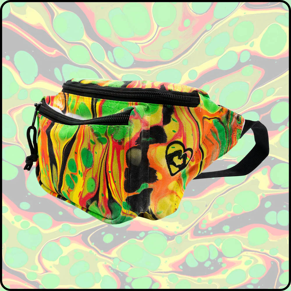 Jurassic Party RGB Hydro-Dipped Fanny Pack - Image 2