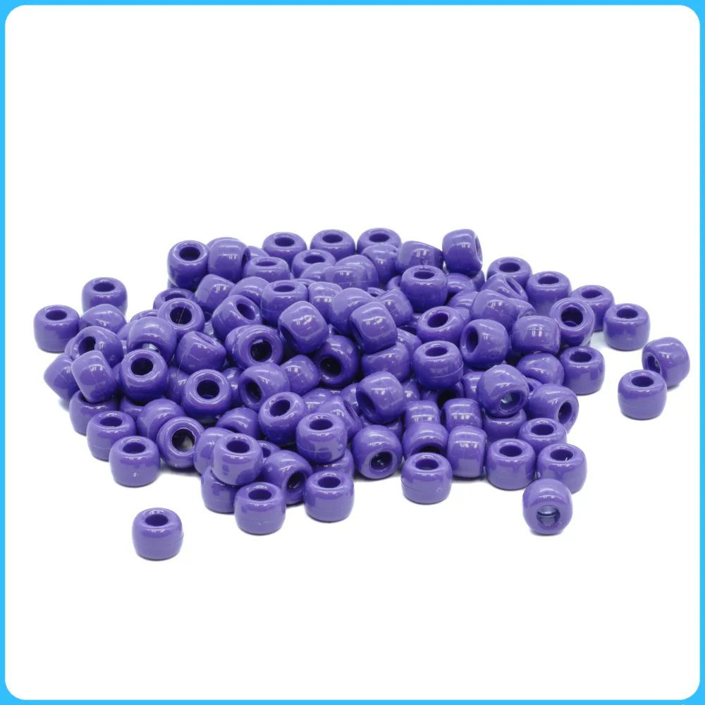 Light Purple Pony Beads - 9mm - 300/Pack - Image 2