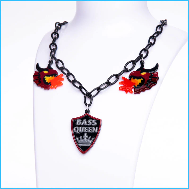Limited Edition Forbidden Collection | Kandies World x NBKITTIEKAT Bass Queen Dragon Bundle | Necklace and Earrings set - Image 3