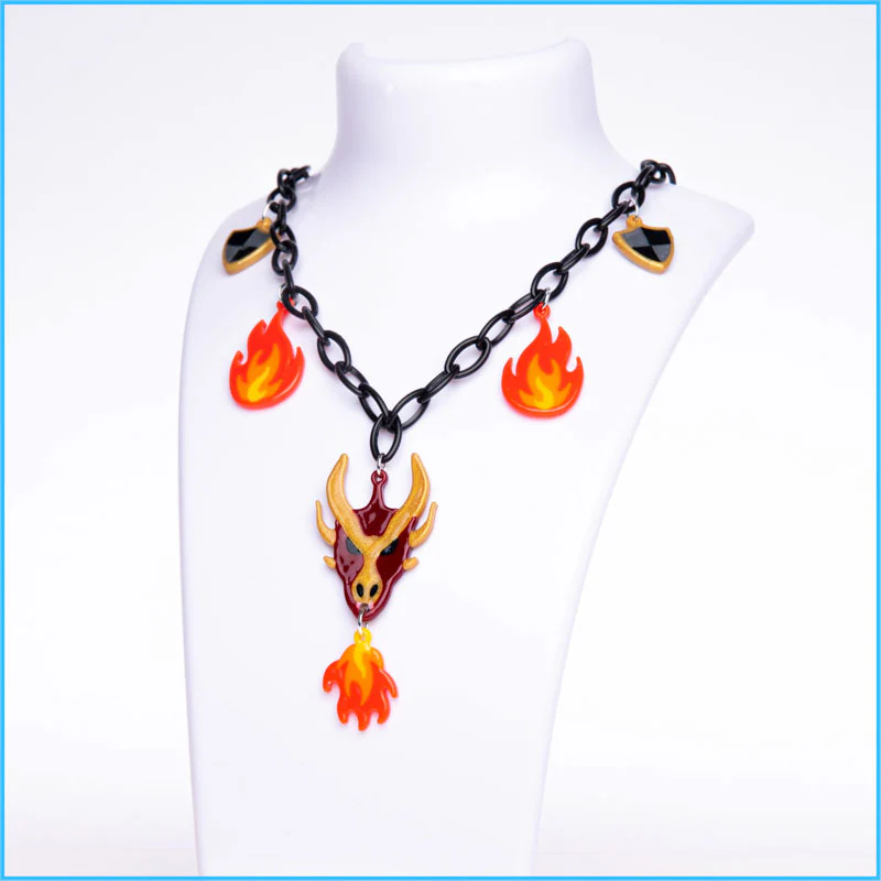 Limited Edition Forbidden Collection | Kandies World x NBKITTIEKAT Dragon Bundle in Black | Necklace and Earrings set - Image 3