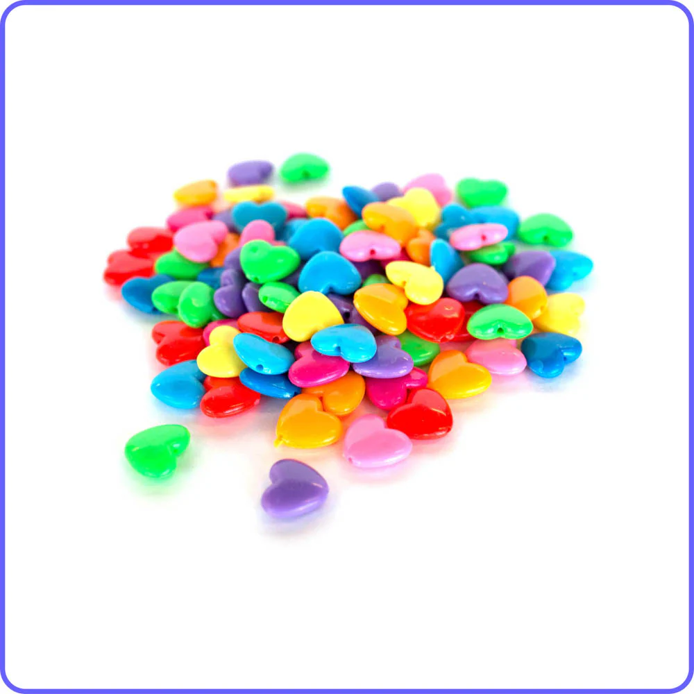 Love Heart Beads - 50/Pack - Image 2