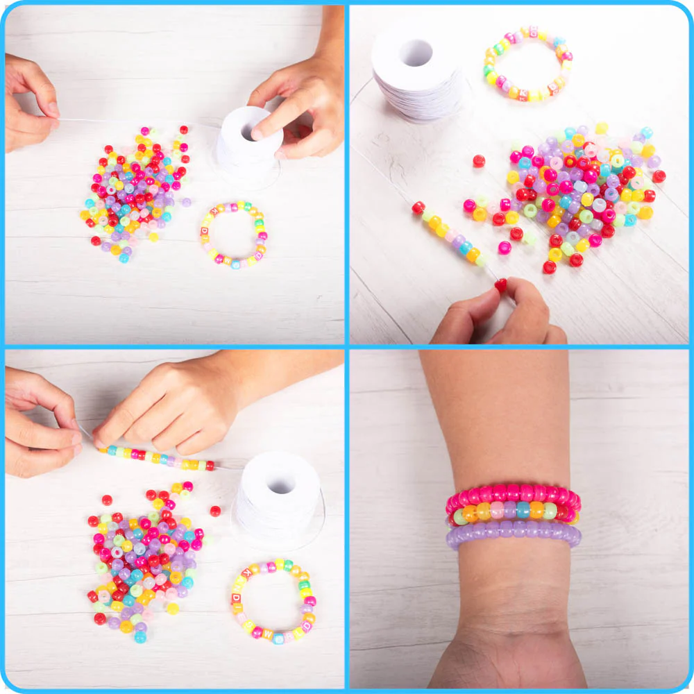 Multicolor Glow-In-The-Dark Pony Beads - 9mm - 300/Pack - Image 5