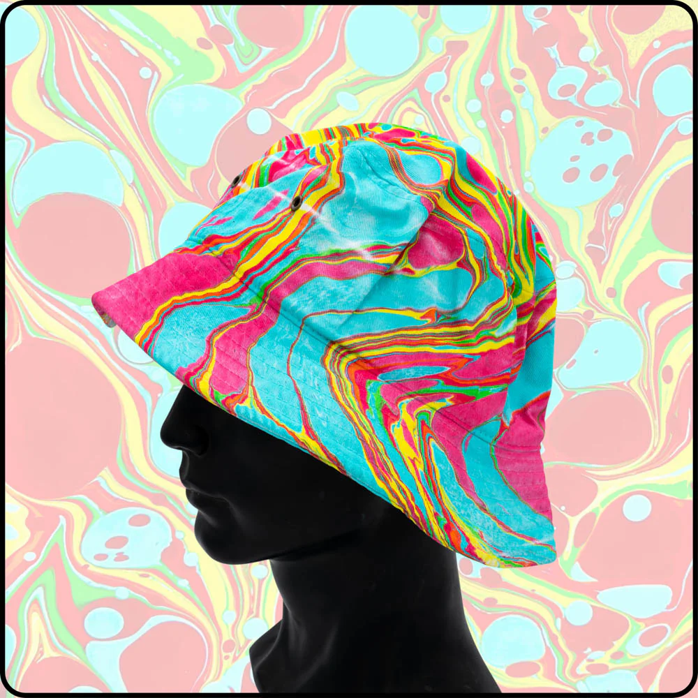 Nasty 90's RGB Hydro-Dipped Bucket Hat - Image 2
