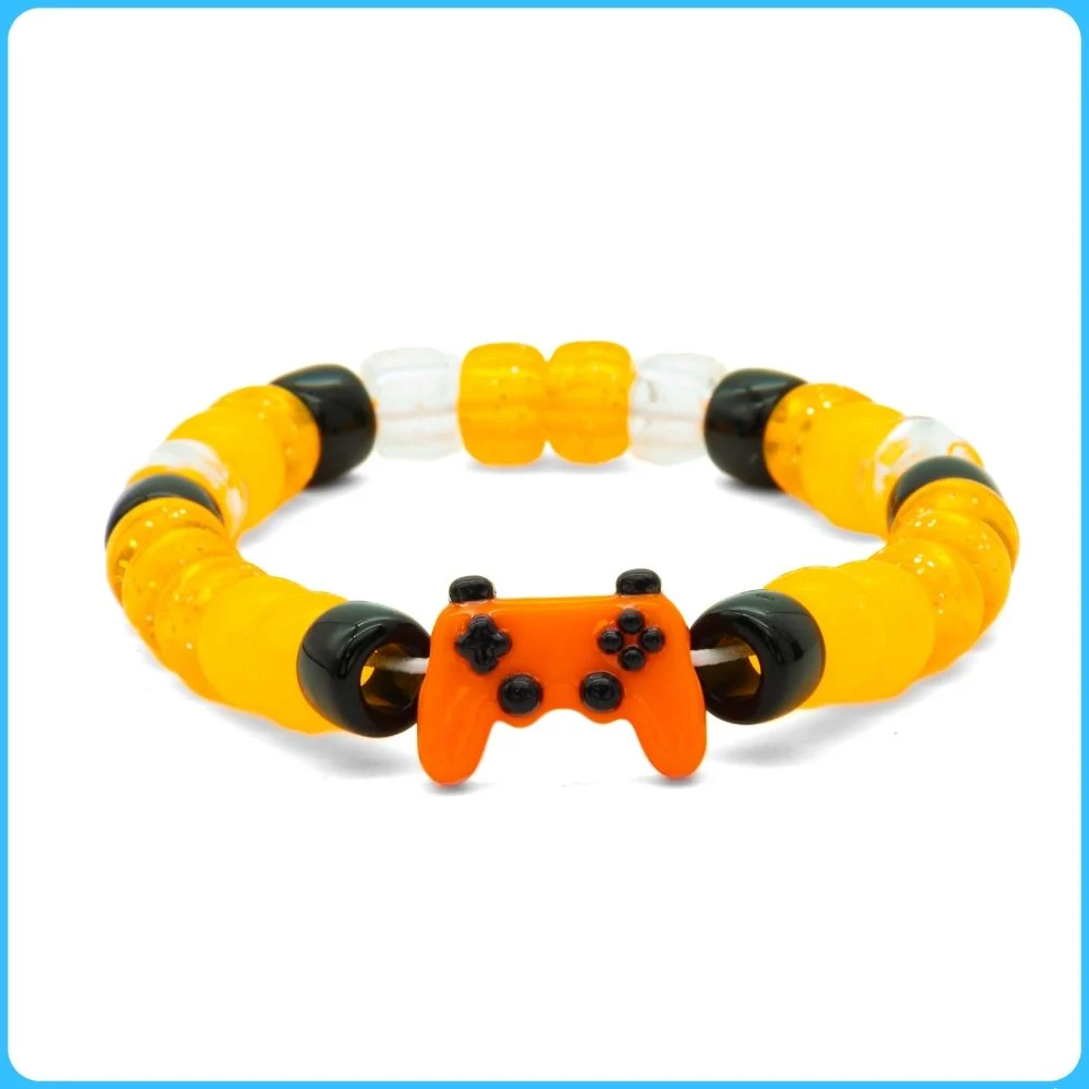 Orange Classic Controller Kandi Ring & Bracelet - 2/Pack - Image 2