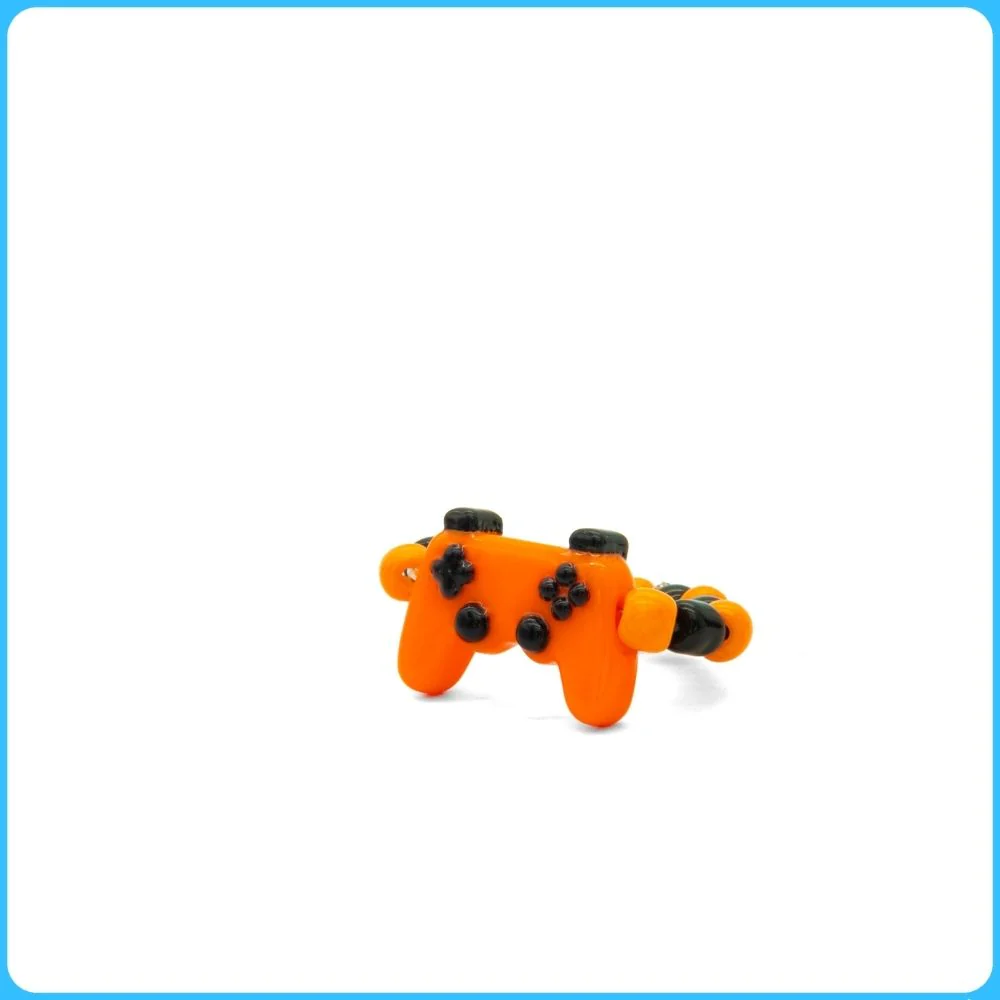 Orange Classic Controller Kandi Ring & Bracelet - 2/Pack - Image 3
