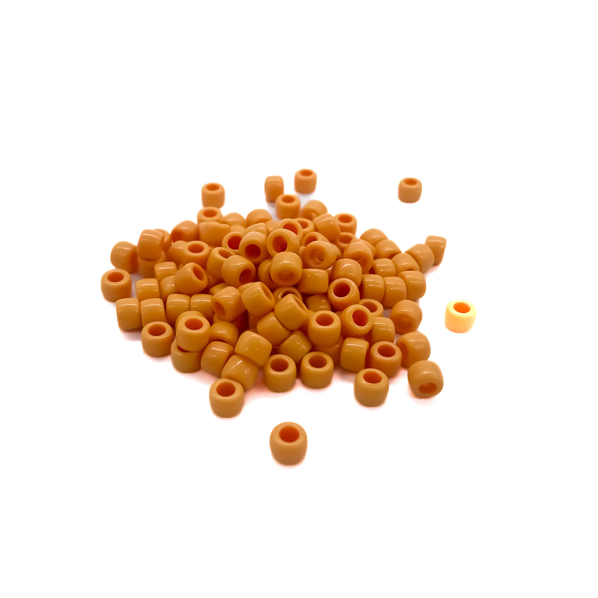 Burnt Orange Opaque Pony Beads - 9mm - 300/Pack - Image 2