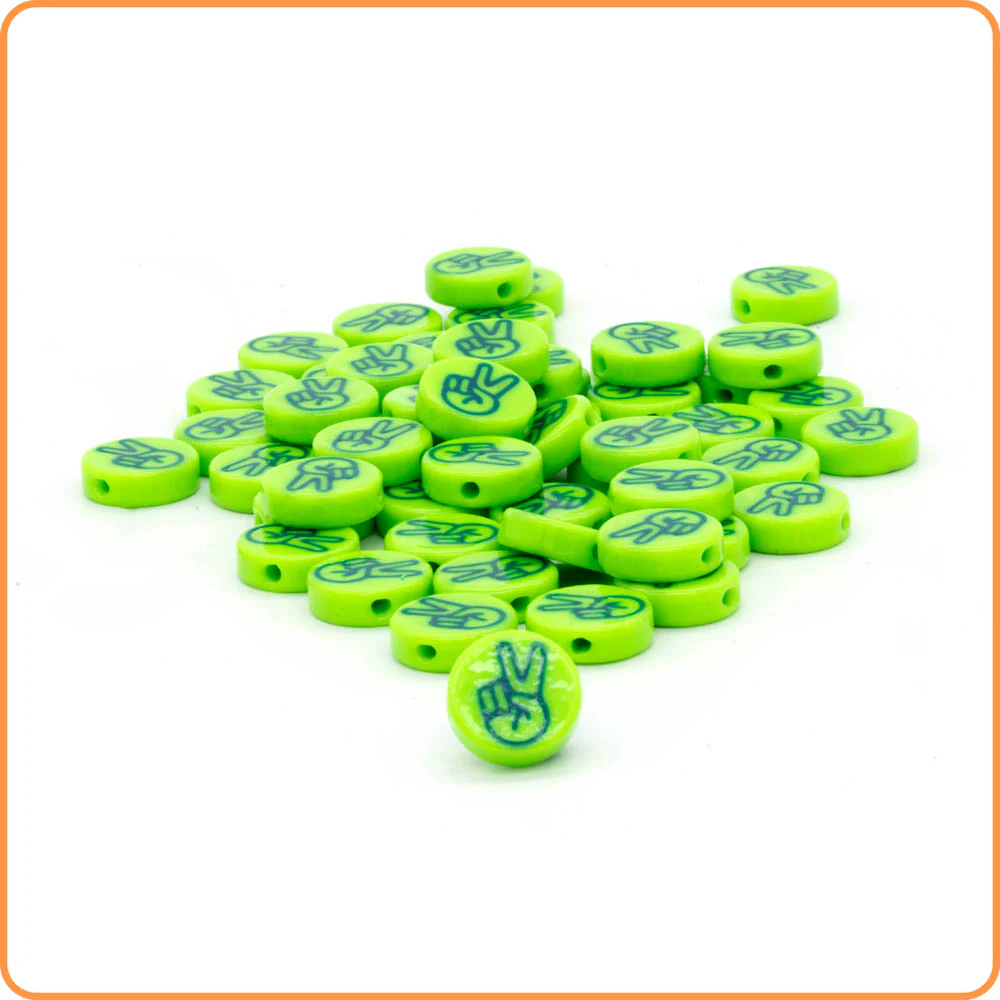 Peace PLUR Sign Custom Beads - Image 4