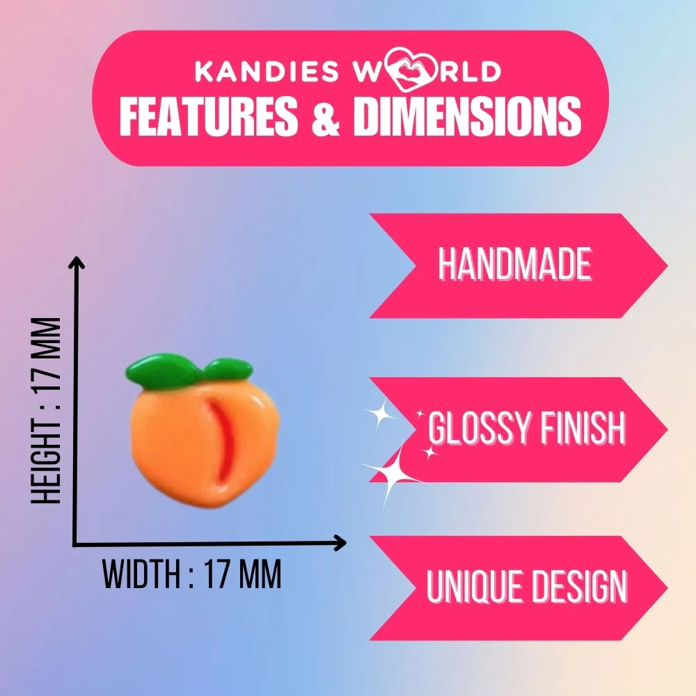 Peach Emoji Custom Beads - Image 3