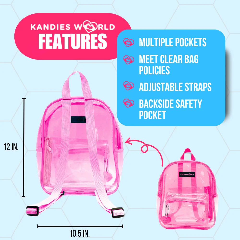 Pink Clear Backpack - Image 2