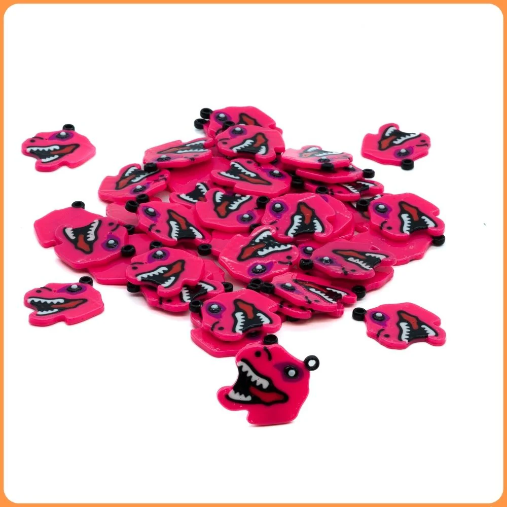 Pink Dinosaur Custom Charms - Image 2
