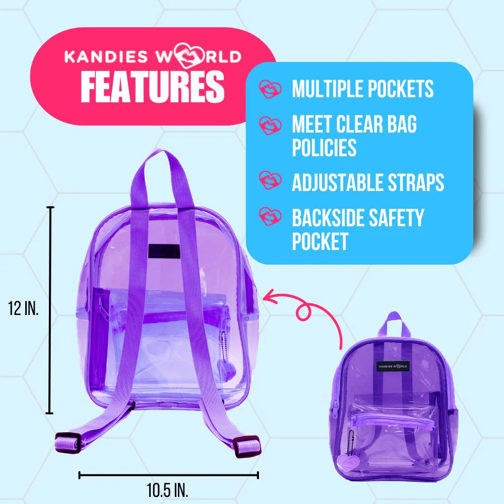 Purple Clear Backpack - Image 2