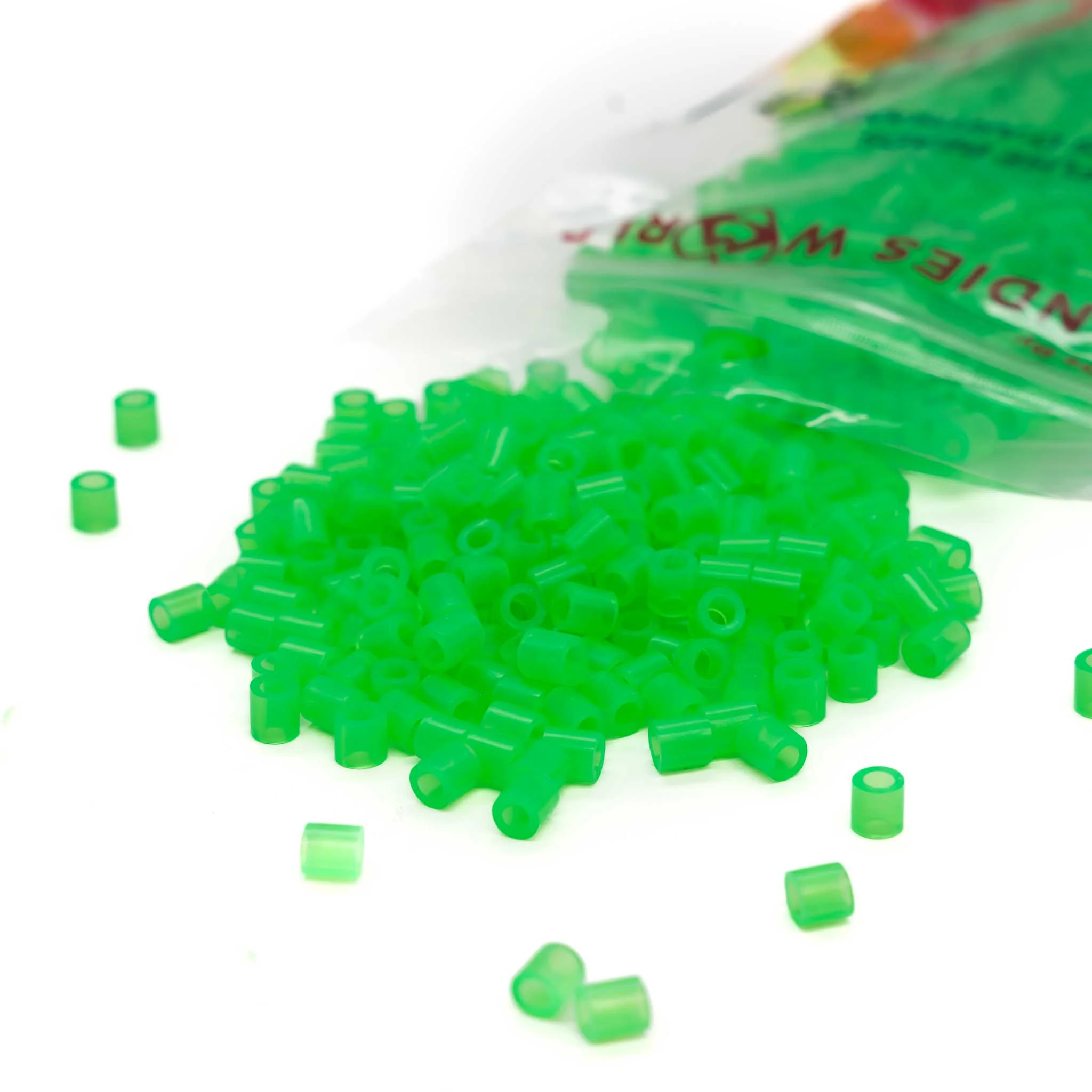 Translucent Neon Green Fuse Beads - 5mm - 1000/Pack - Image 2