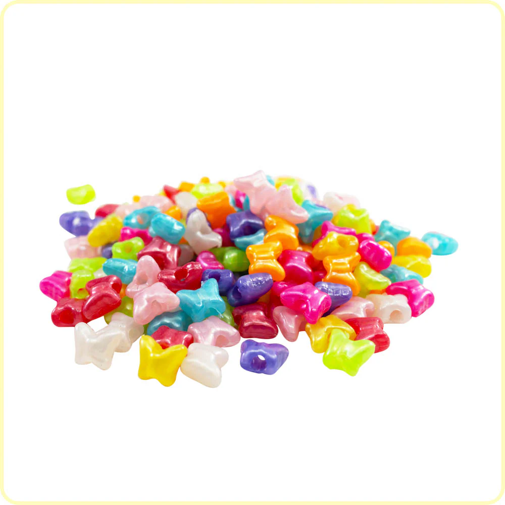 UV Fluorescent Butterfly Beads - 150/Pack - Image 3