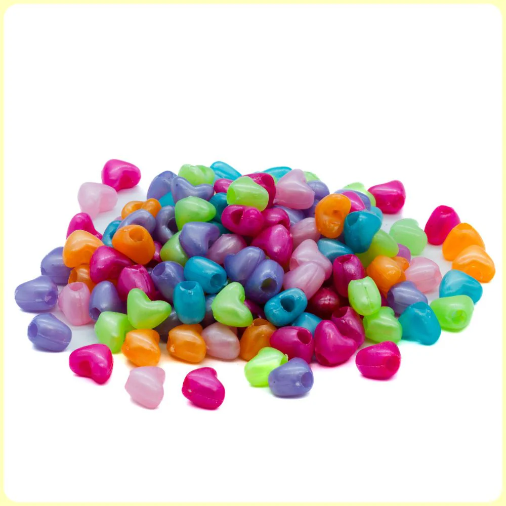 UV Fluorescent Heart Beads - Image 4