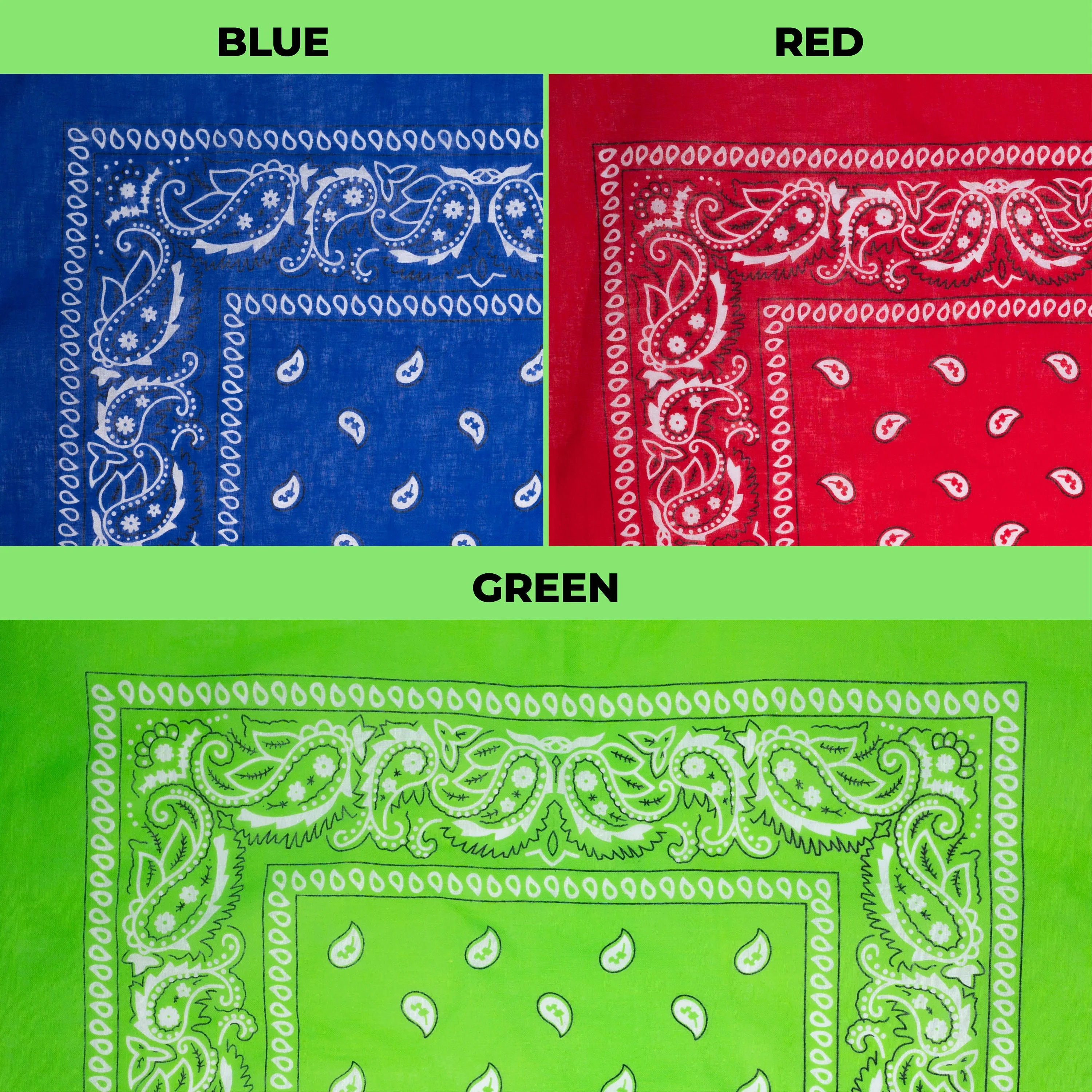 Vintage Paisley Bandana - Dimensions 20in x 20in - Image 4