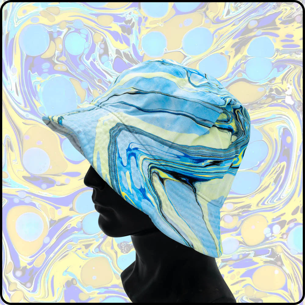 Yellow Snowcone UV Hydro-Dipped Bucket Hat - Image 3