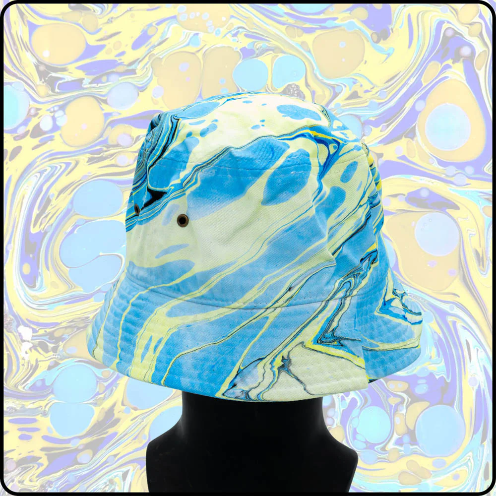 Yellow Snowcone UV Hydro-Dipped Bucket Hat - Image 5
